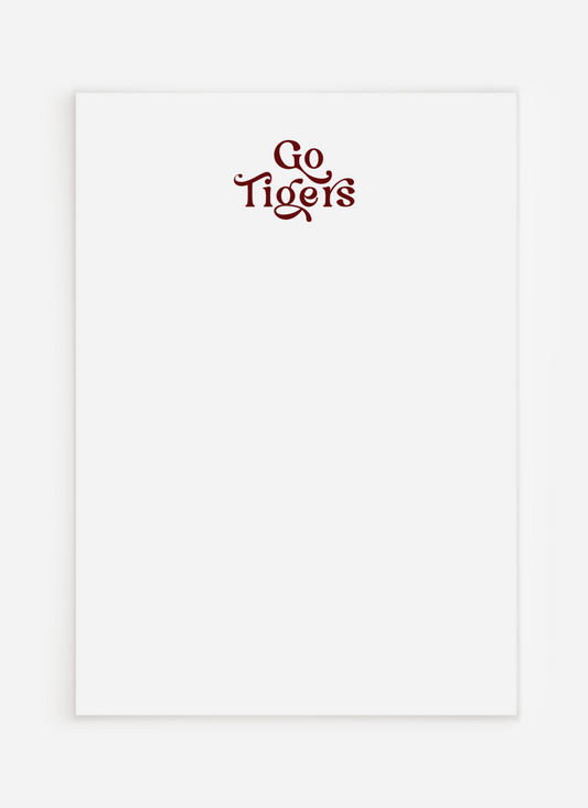 Go Tigers Notepad