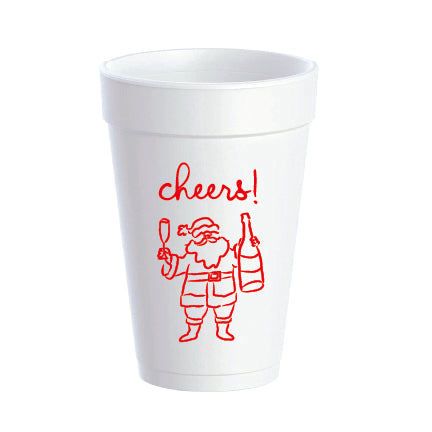Holiday Styrofoam Cups - Set of 10