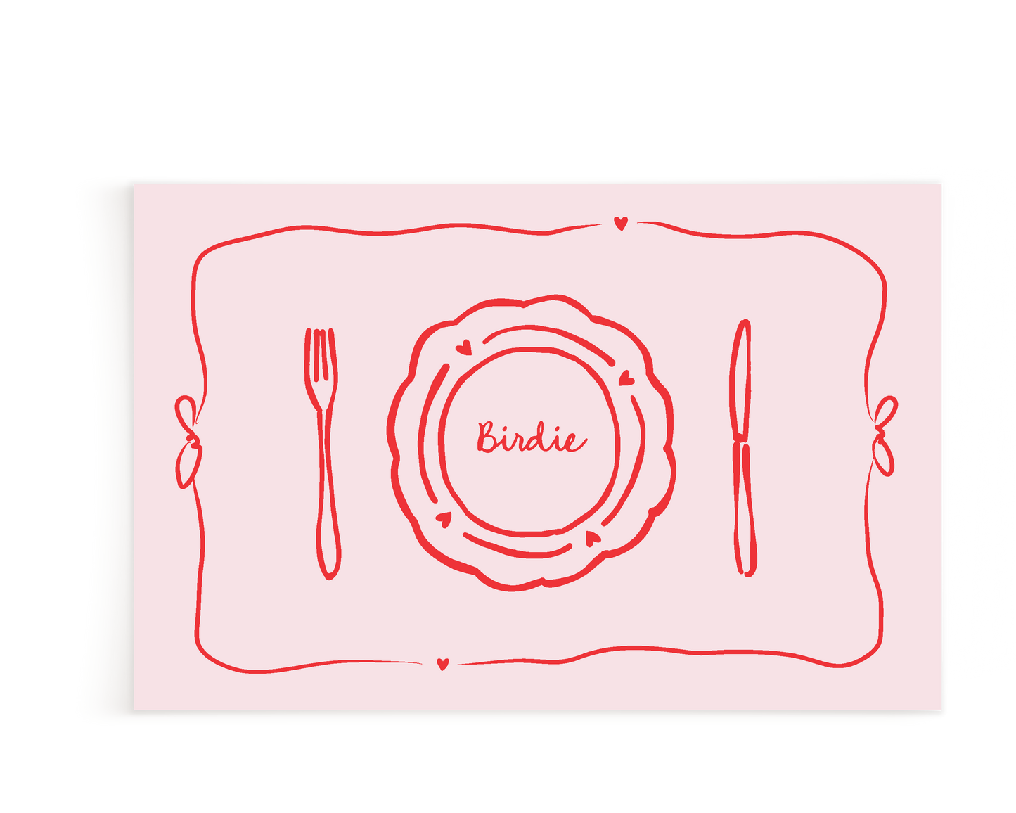Custom Valentine Placemat