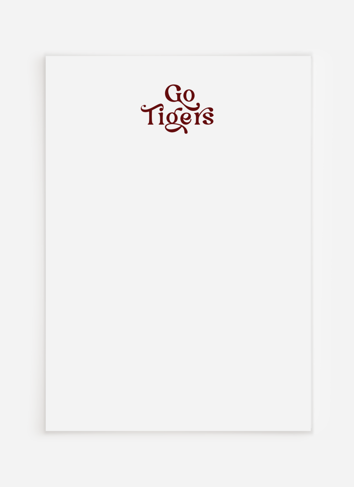 Go Tigers Notepad