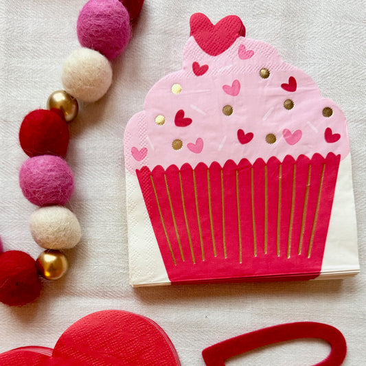 Heart Cupcake Napkins