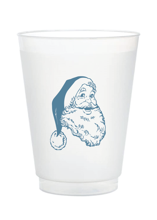 Blue Santa – Frost Flex Cups (16 oz, French Blue Ink)