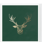 Gilded Reindeer – Linen-Like Napkins (Forest Green with Gold Foil)